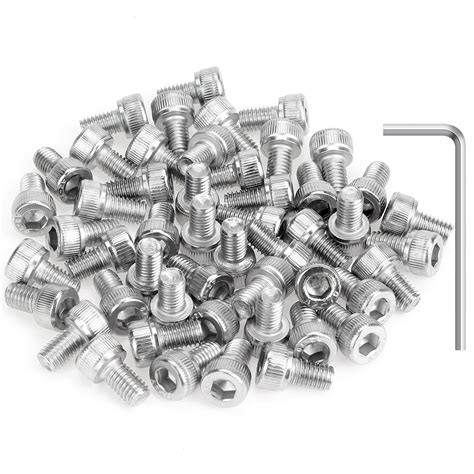 HELIFOUNER 50 Pieces M5 X 6mm Thread Pitch 0 8mm 304 Stainless Steel