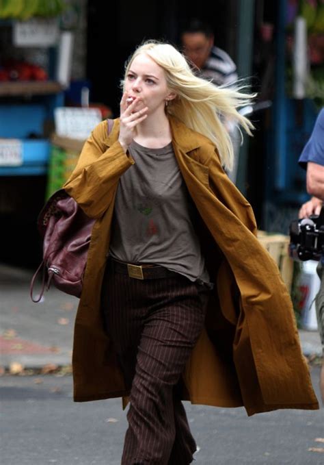 Emma Stone Shooting Scenes On The Set Of Maniac In Nyc