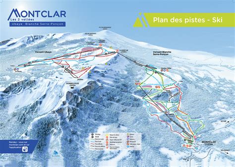 Mappa delle piste da sci a Montclar les 2 vallées