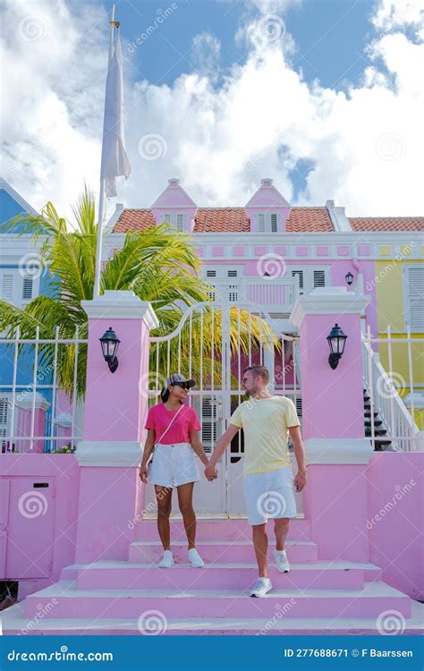 Pietermaai Street Curacao Colorful Buildings Around Willemstad Punda