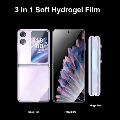 Hydrogel Film For Oppo Find N2 Flip HD Clear Front Back Soft Full Cover