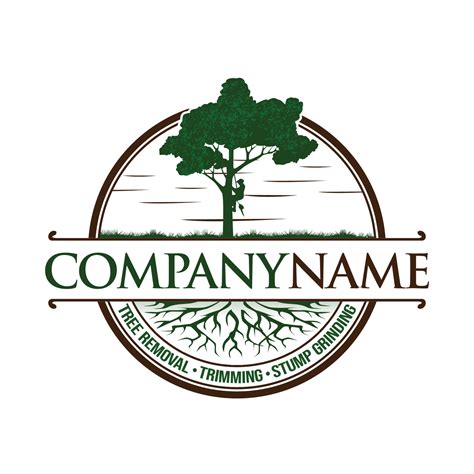 Tree Service Vintage Logo Design On White Background 14761518 Vector