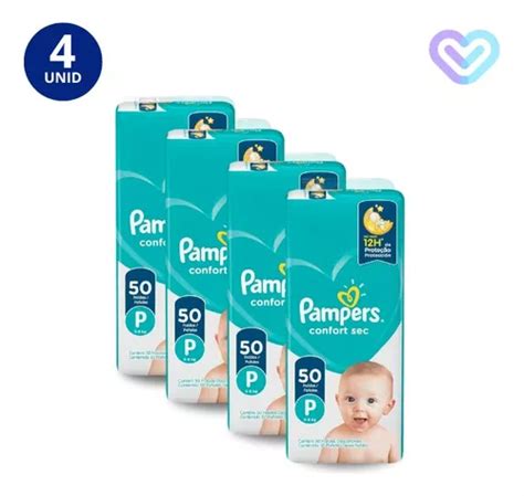 Kit 4x Pacotes De Fraldas Pampers Confort Sec