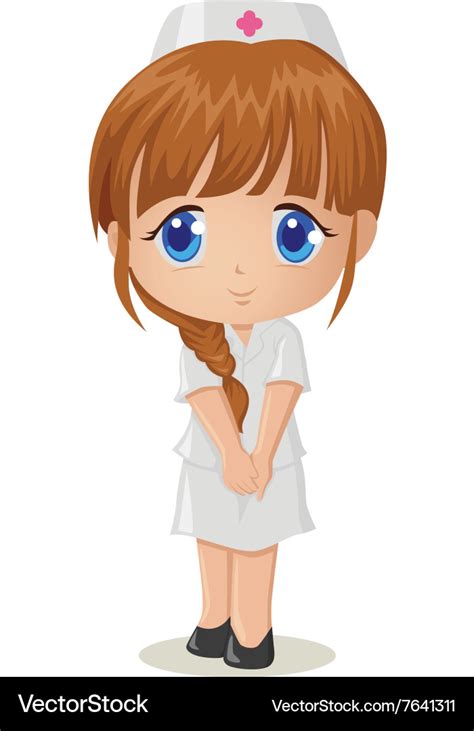 Cute cartoon of a nurse Royalty Free Vector Image