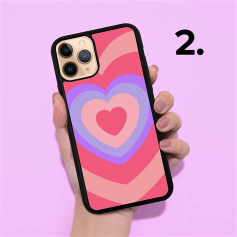 Heart Phone Case Heart Prints Bumper Case Iphone 12 Iphone Etsy