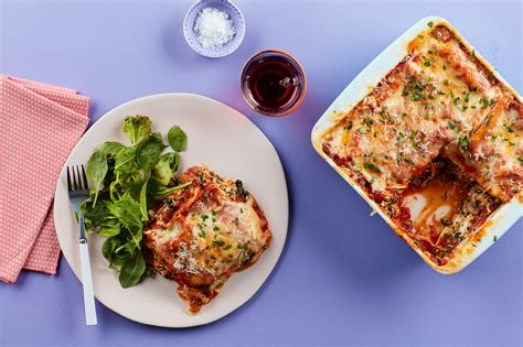 Microwave Lasagna With Spinach Mushrooms And Three Cheeses Recipe