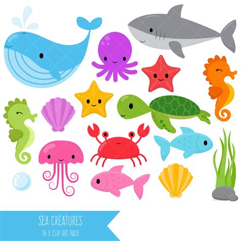 Sea Creatures Clipart Under the Sea Clip Art Whale Shark