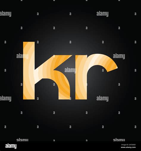 Initial ALphabet KR Logo Design Vector Template Abstract Letter KR