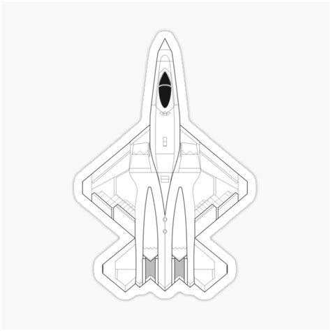 "Northrop YF-23 Black Widow II Blueprint" Sticker for Sale by zoidberg69 | Redbubble