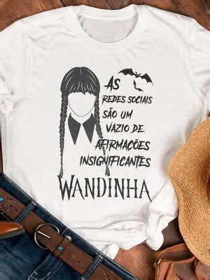 Camiseta Da Wandinha Addams Personalizada Compre Produtos