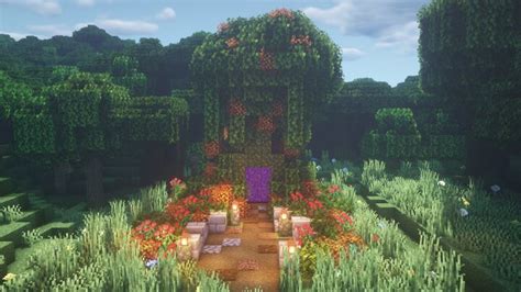 Overgrown Netherportal Tree Design Minecraft Map