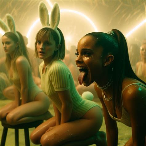 Rule 34 Ahegao Ai Generated Ariana Grande Bunny Ears Celebrity Dall E3 Emma Watson Harem Keira