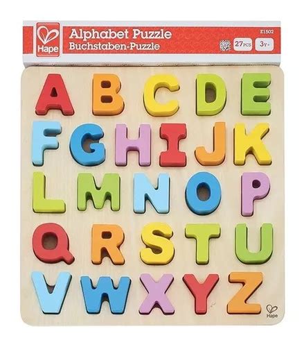 Rompecabezas Puzzle Letras Madera Pzs Alfabeto Hape Full