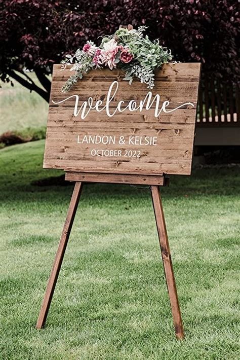 Wooden Easel Wedding Sign Stand Floor Easel For Welcome Sign