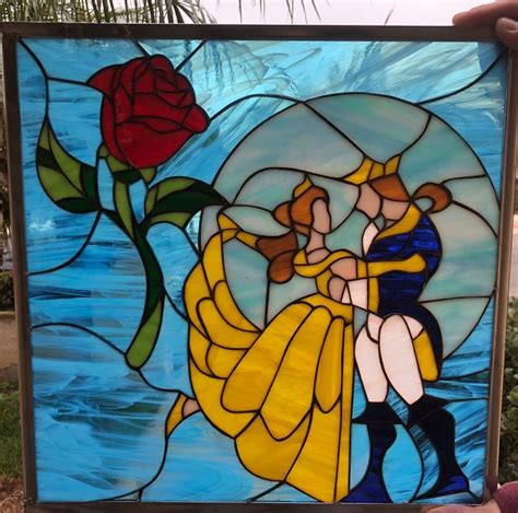 Beauty and the Beast Stained Glass - Free Customization