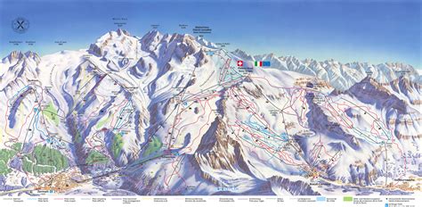 Full size piste map for Zermatt