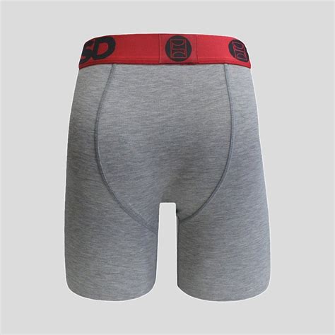 Modal Heather Grayred Boxer Briefs Psd Underwear