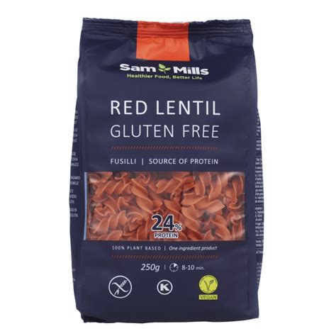 Paste Fusilli Fara Gluten Din Linte Rosie 250 G Sam Mills Bebe Tei