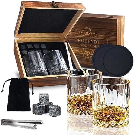 Whisky Gl Ser Set Geschenkset F R M Nner In Holzbox Chilling Steine