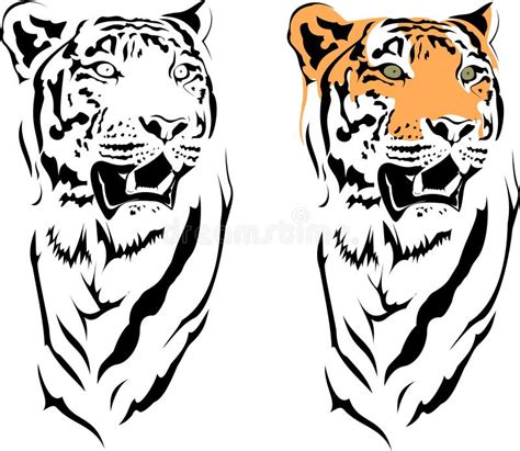 Tiger Eyes Stock Vector Illustration Of Head Decoration 12195663