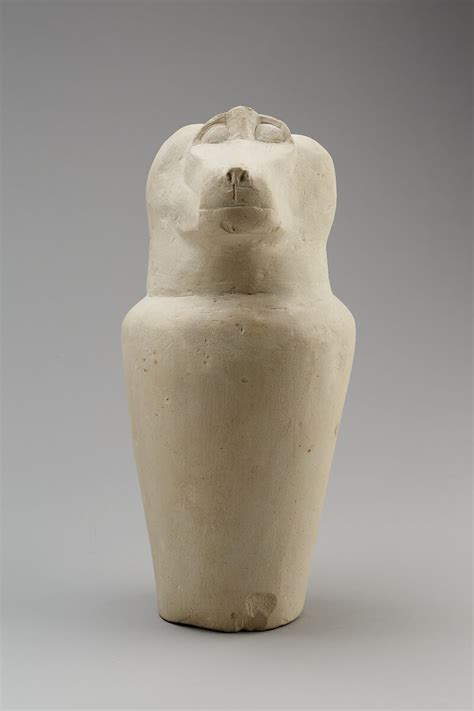 Dummy Canopic Jar With Baboon Head Hapy Third Intermediate Period