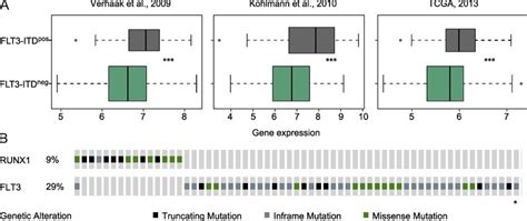 Runx1gene Expression Levels And Mutation Frequency In Flt3 Itdpos Download Scientific Diagram