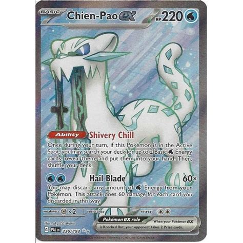 Pokemon Trading Card Game 236 193 Chien Pao EX Ultra Rare Double Card