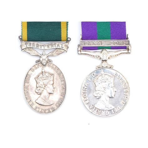 ERII General Service Medal Clasp Canal Zone Territorial Medal