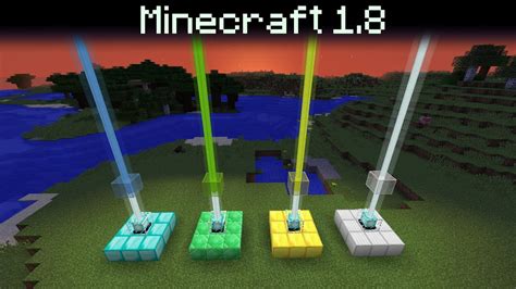 Minecraft 1 8 Coloured Beacon Beams Armor Stands New Wood Doors