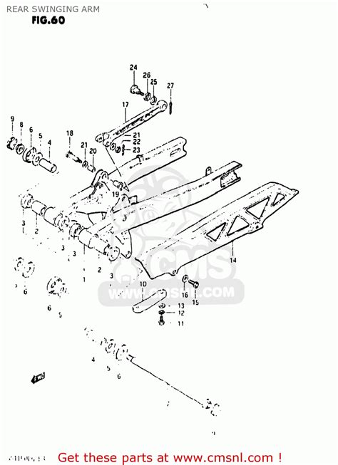 Suzuki GS1150 1984 E USA E03 REAR SWINGING ARM Buy Original REAR