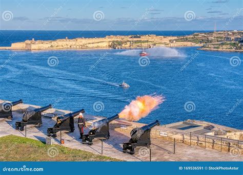 A Gun A Cannon From The Saluting Battery In Upper Barrakka Gardens In