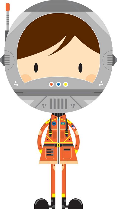 Cute Cartoon Space Astronaut 21221235 Vector Art at Vecteezy