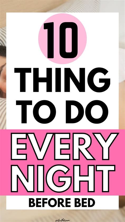 10 Things To Do Every Night Before Bed Artofit