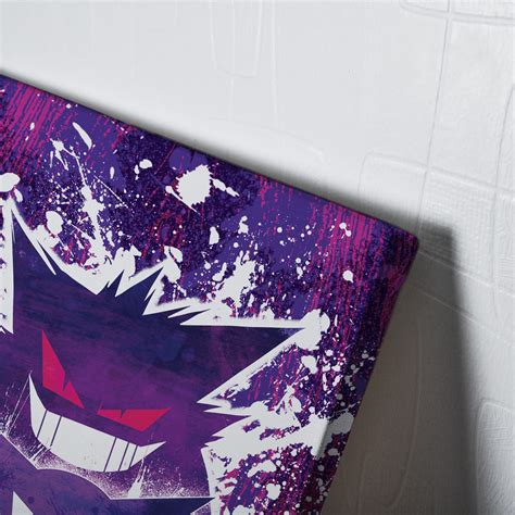 Trippy Ghostly Evolution Ghastly Haunter Gengar Pokemon Canvas Wall Art