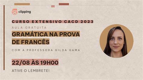 Gramática na prova de francês Aula gratuita YouTube