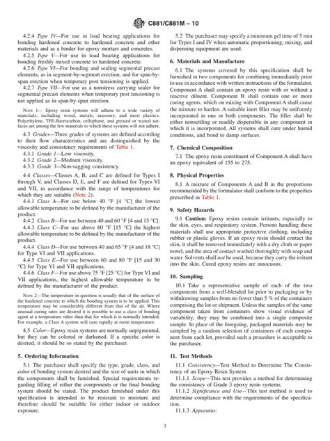 Astm C881c881m 10 Standard Specification For Epoxy Resin Base