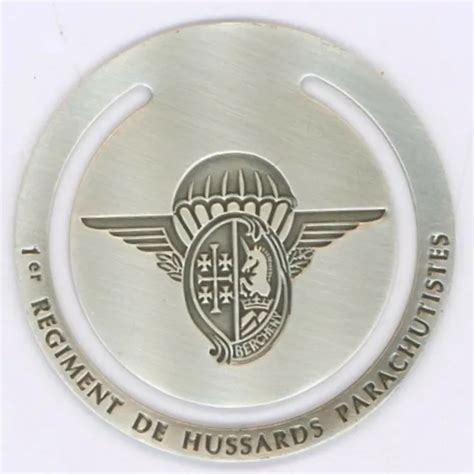 1 RÉGIMENT DE Hussards Parachutistes Marque page relief EUR 6 00