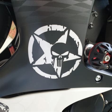 Adesivo Estrela Corroída The Punisher Moto Carro Elo7