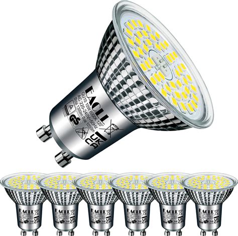 EACLL GU10 LED Kaltweiss 10 Watt Ersetzt 140W Halogen Leuchtmittel 6er