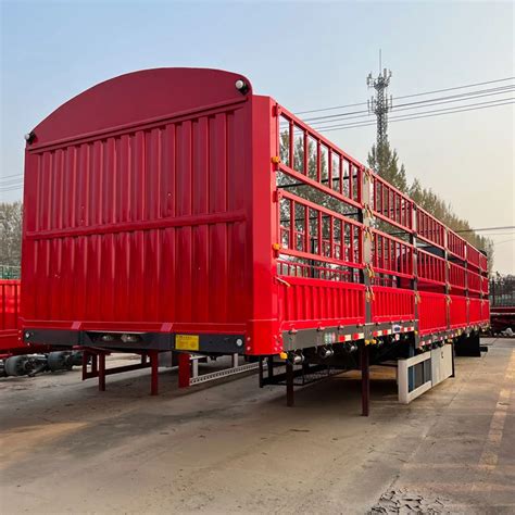 3 Axles Heavy Transport Cargo High Side Fence Semi Trailer Fence