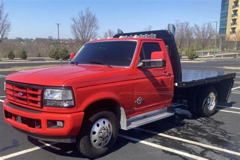 No Reserve 1995 Ford F 350 Xl Flatbed Dually Power Stroke 5 Speed For