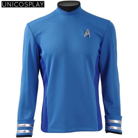 Star Trek Beyond Spock Cosplay Costumes Blue Jacket Men Officer Uniform ...