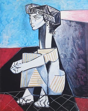 Pablo Picasso Jacqueline Aux Mains Criois Es Offsettryck Konst