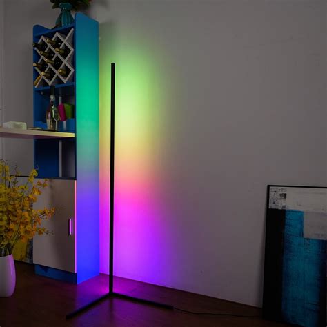 Color Changing Minimalist Led Corner Floor Lamp Etsy