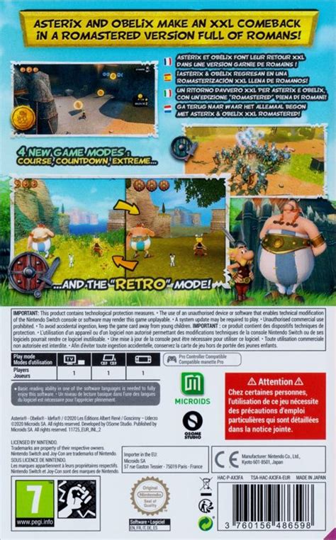 Asterix Obelix Xxl Romastered Cover Or Packaging Material Mobygames