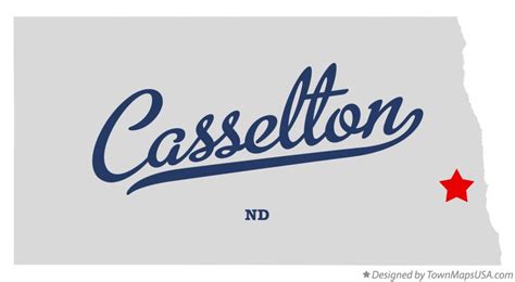 Map of Casselton, ND, North Dakota