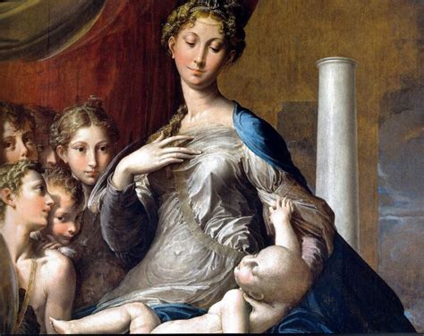 Parmigianino Madonna With The Long Neck 1540 At Uffizi Gallery