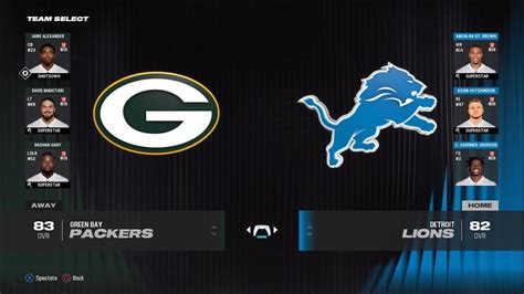 Green Bay Packers Vs Detroit Lions Season Simulation Week 12 Madden