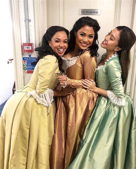 Peggy, Angelica and Eliza. The Schuyler Sisters. 📷: @marshasongcome #HamiltonLDN | Hamilton ...