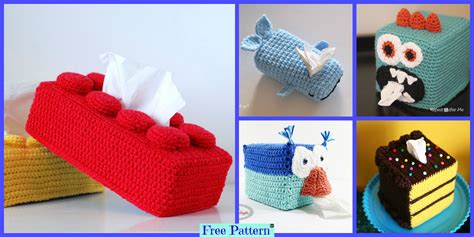 8 Crochet Tissue Box Cover Free Patterns DIY 4 EVER